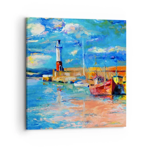 Vászonkép - Egy délután a szivárványos öbölben - 70x70 cm