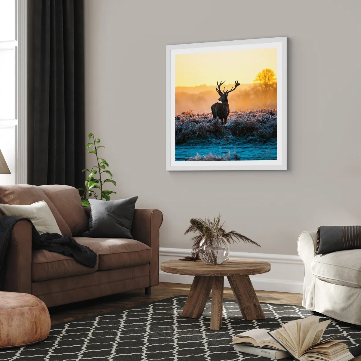 Poszter fekete keretben - Megkoronázott a birtokán - 50x50 cm