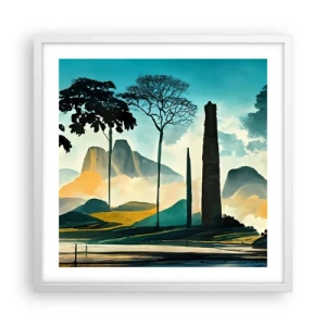 Poszter fekete keretben - Mindíg magasabbra és magasabbra - 50x50 cm