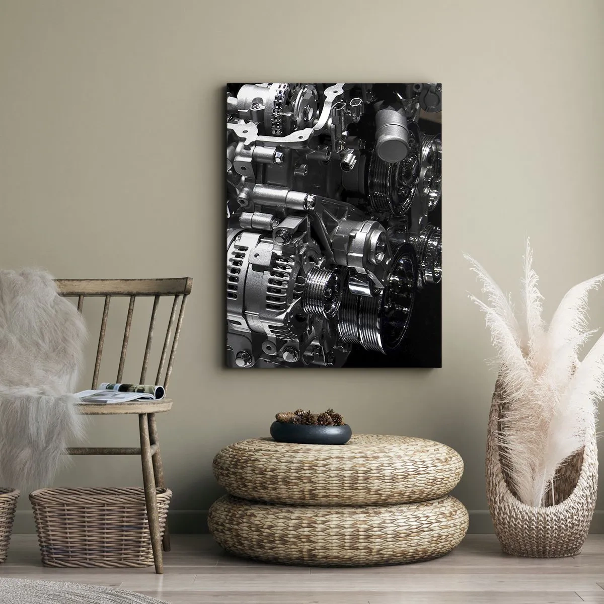 Vászonkép - Acél, szép, erős - 45x80 cm