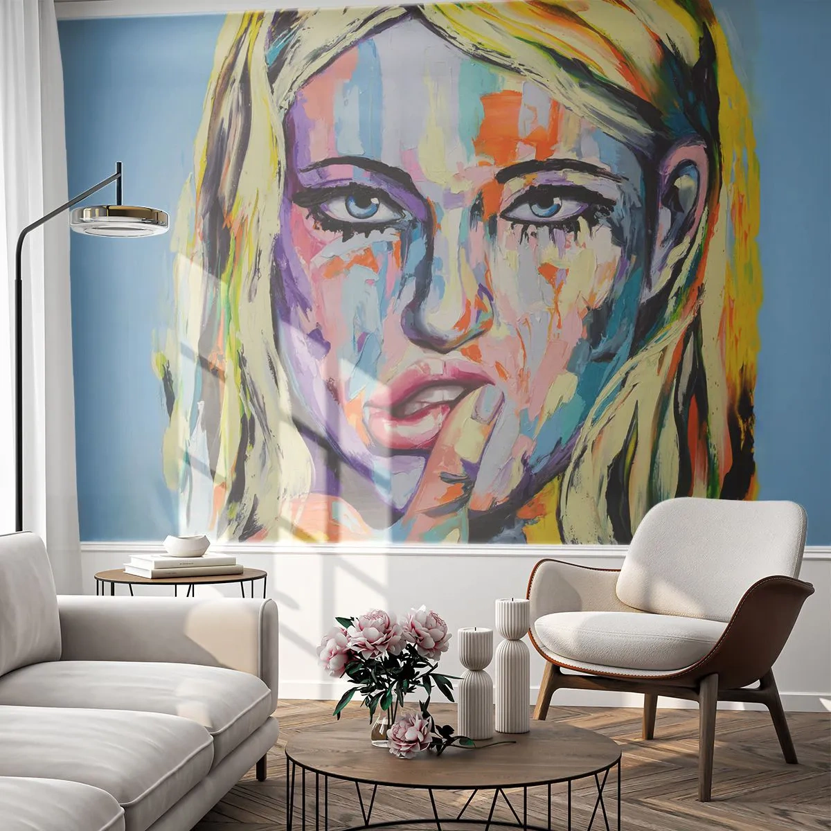 Fotótapéta Premium Canvas - Nézz egyenesen a szemébe - Nő, Egy nő portréja, Lány - 100x70 cm