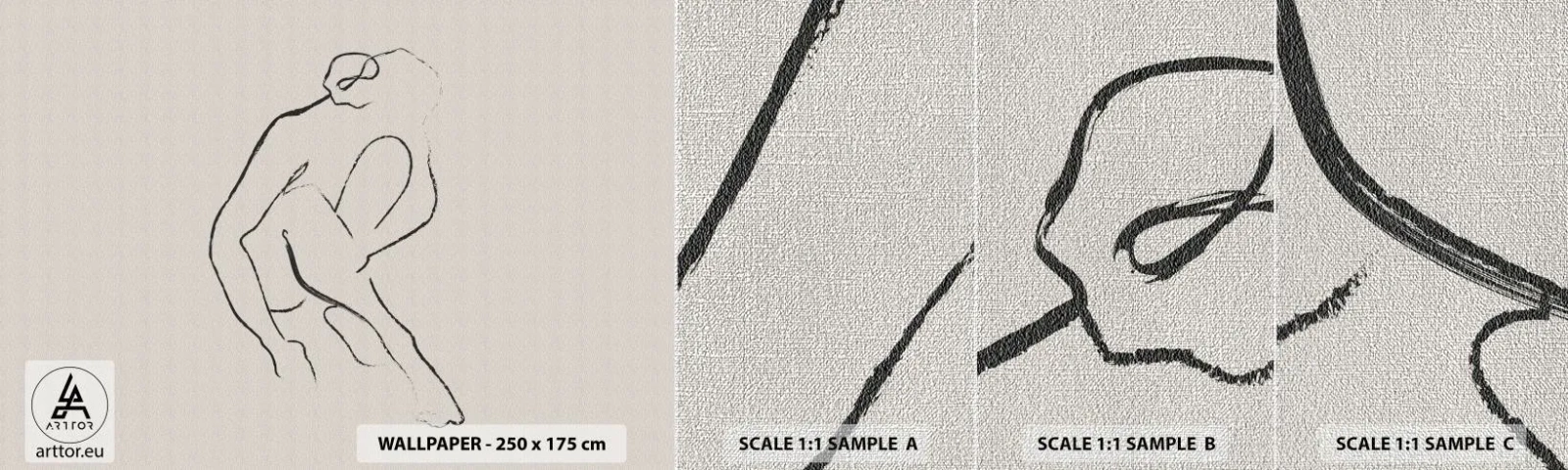 Fotótapéta Minta Premium Canvas - Intim vázlat - Minimalizmus, törvény, Nő - 100x30 cm