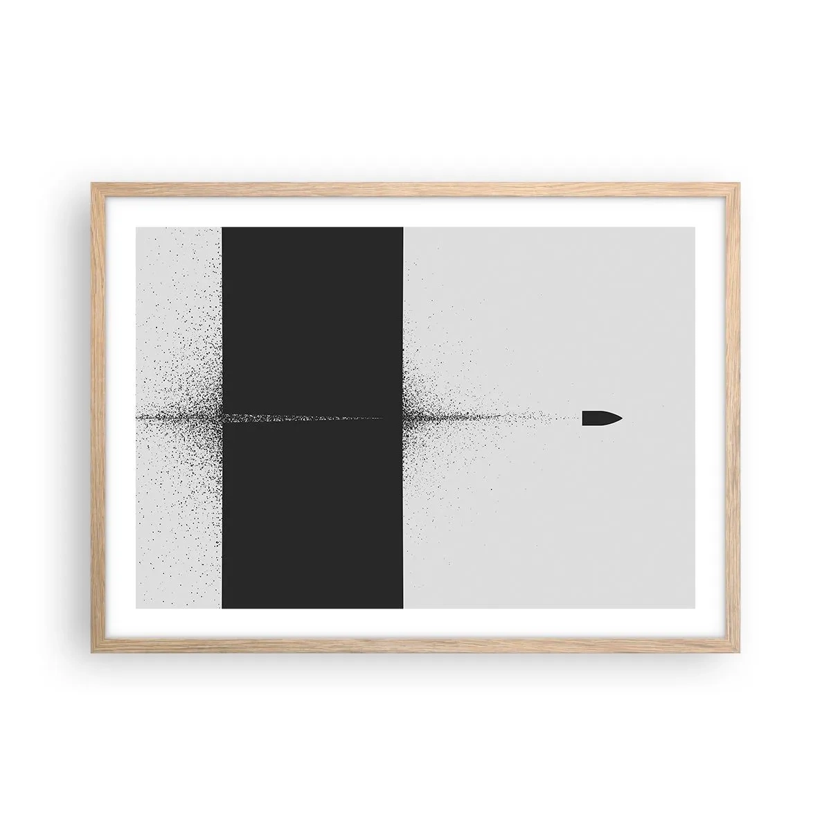 Poszter világos tölgy keretben - Egyenesen a cél felé - 70x50 cm