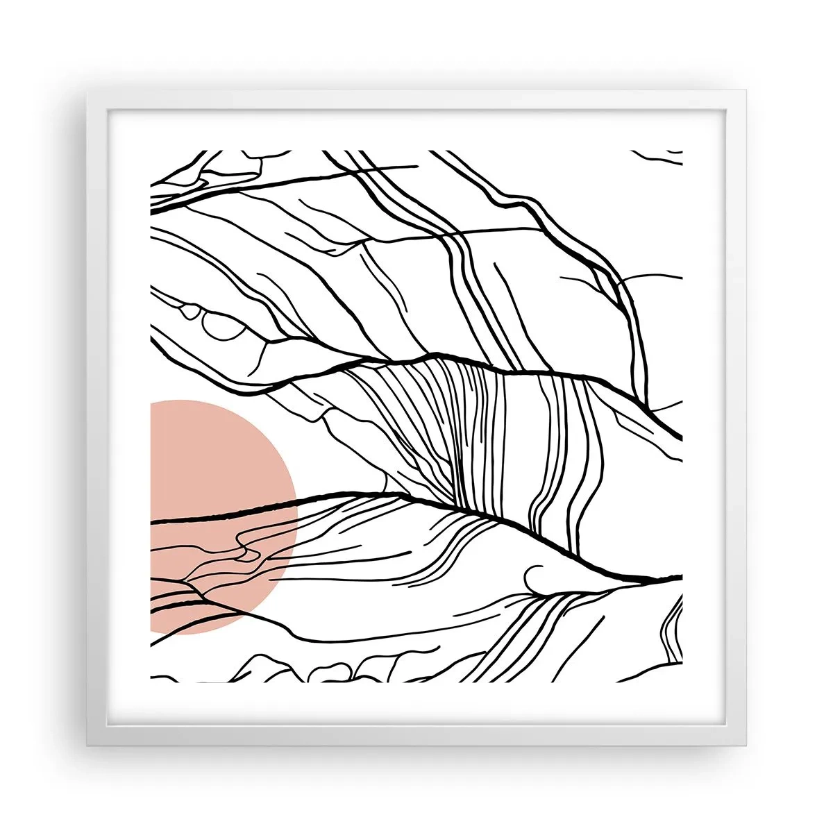 Poszter fekete keretben - Gallyak hálójában - 50x50 cm