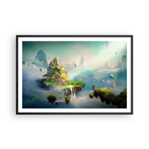 Poszter fehér keretben - Az ég közepén - boldog szigetek - 91x61 cm