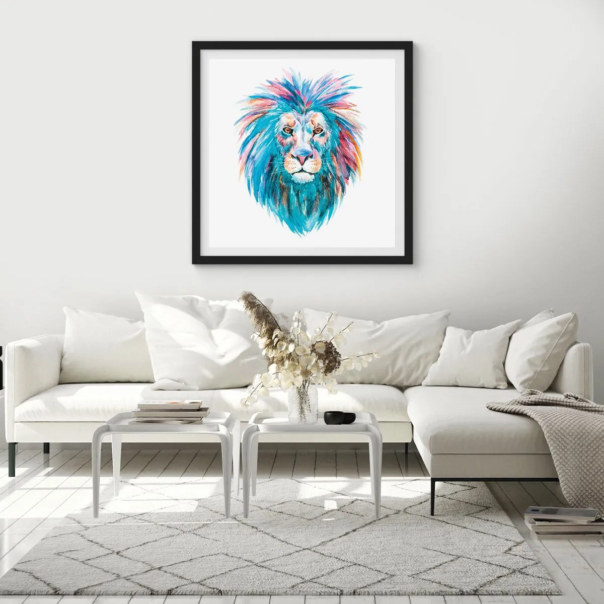 Poszter fehér keretben - Felvillanyozó aura - 40x40 cm