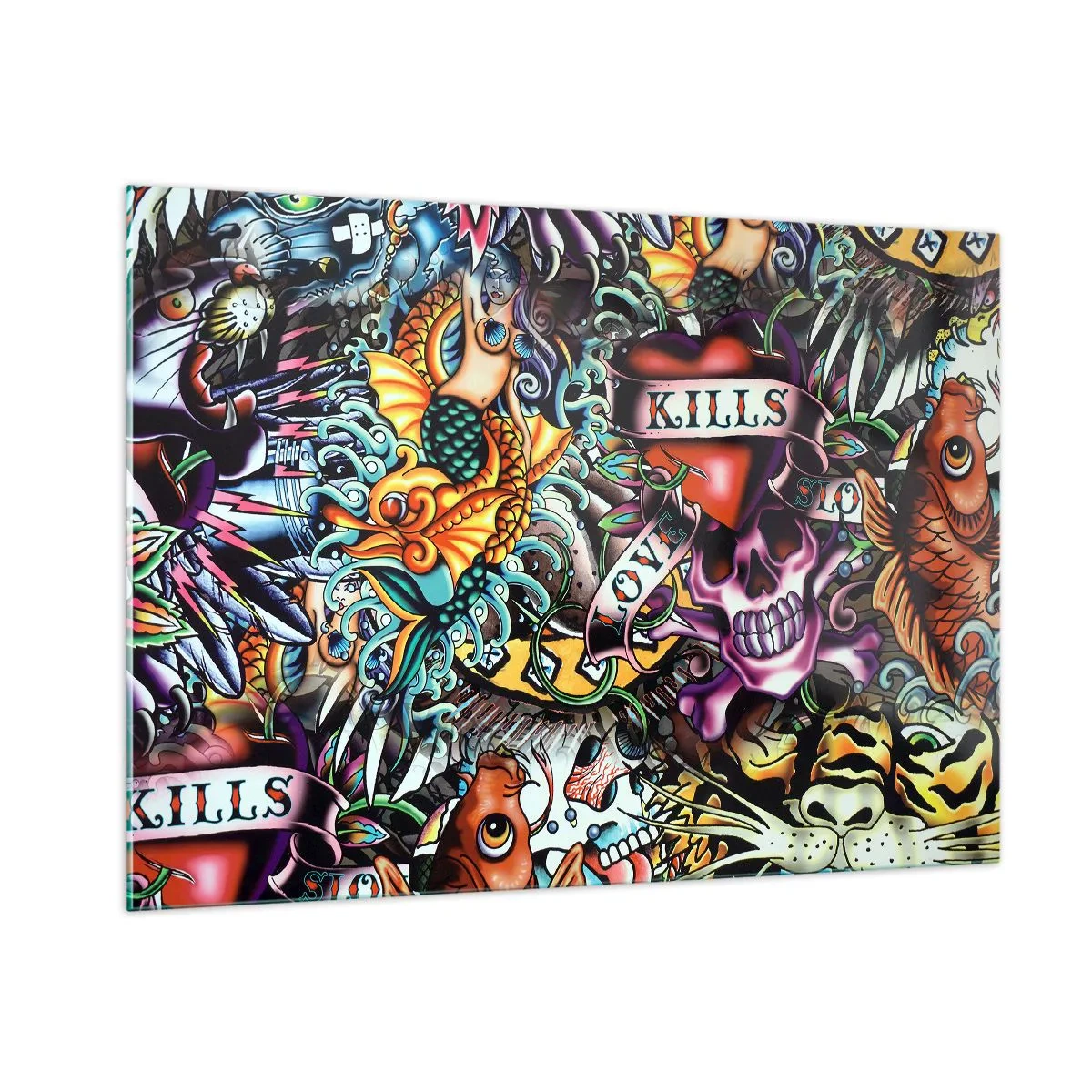 Üveg kép - A tetováló művész álma - 100x70 cm