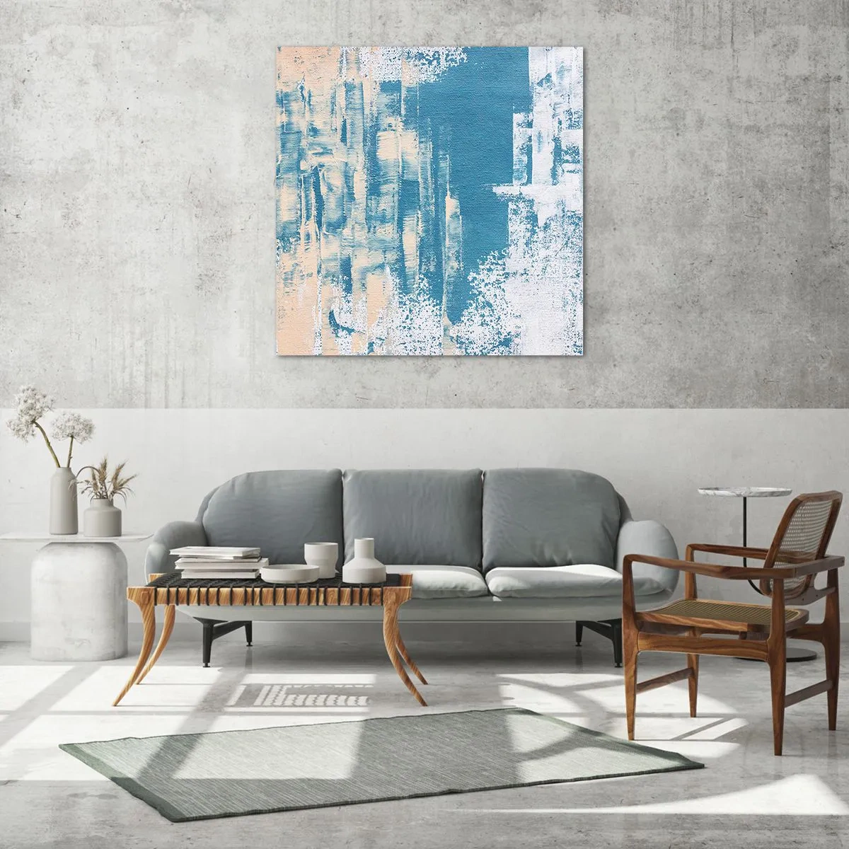 Üveg kép - Jégcsapon keresztül - 60x60 cm