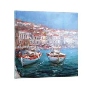 Üveg kép - Olasz öböl - 50x50 cm