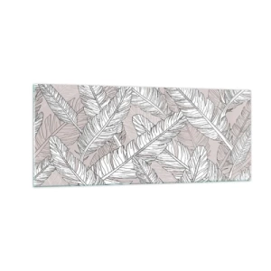 Üveg kép - Tollas kavarodás - 100x40 cm