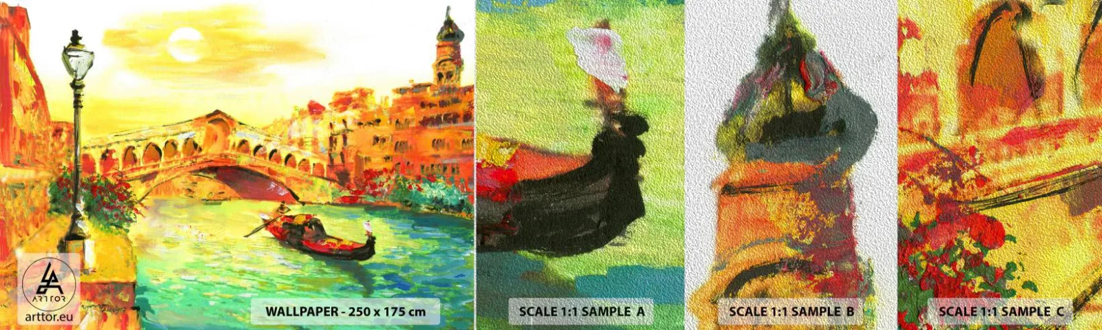 Fotótapéta Minta Premium Sand - A szerelmesek zarándok útja - Velence, Város, Építészet - 100x30 cm