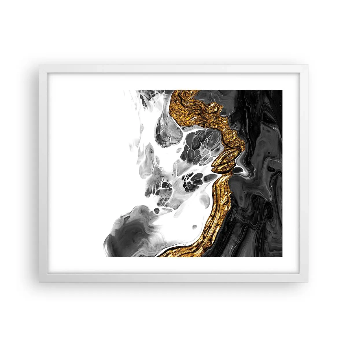 Poszter fekete keretben - Szerves kompozíció - 50x40 cm