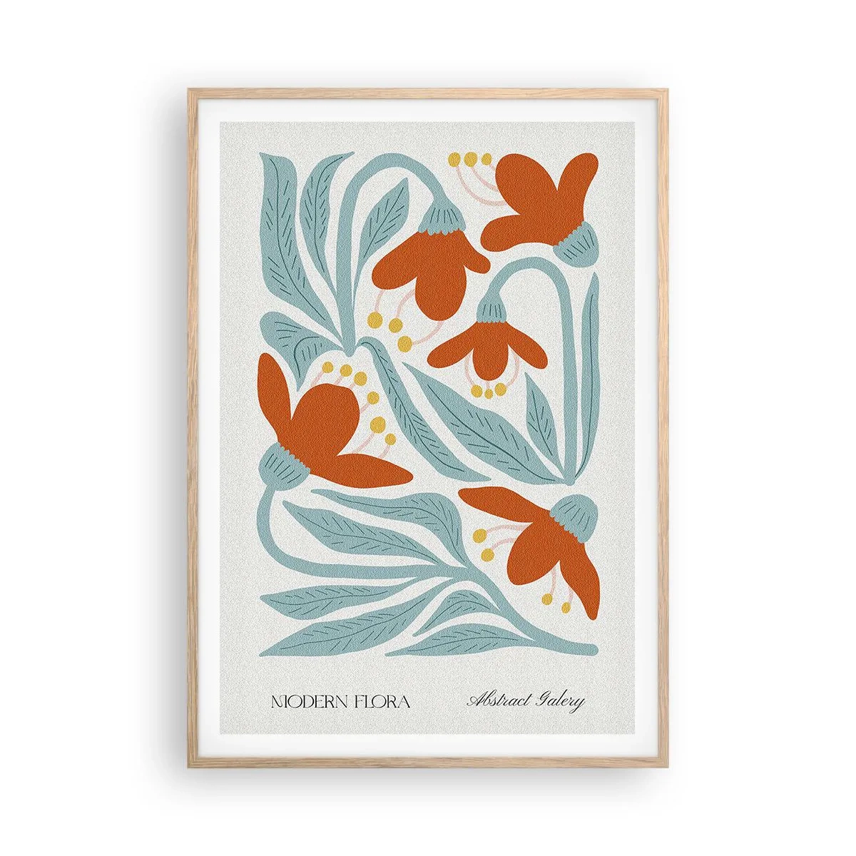 Poszter világos tölgy keretben - A föld felé, a nap felé - 70x100 cm