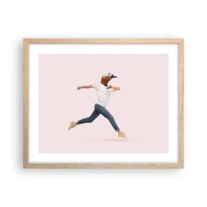 Poszter világos tölgy keretben - Egy csipetnyi abszurditás - 50x40 cm