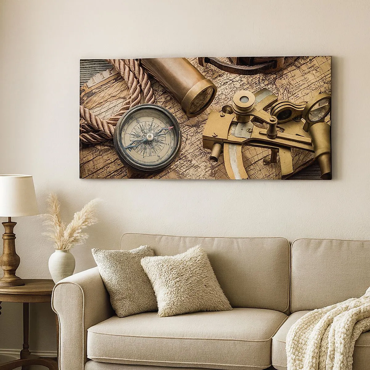 Vászonkép - Állítson be egy irányt - 100x40 cm