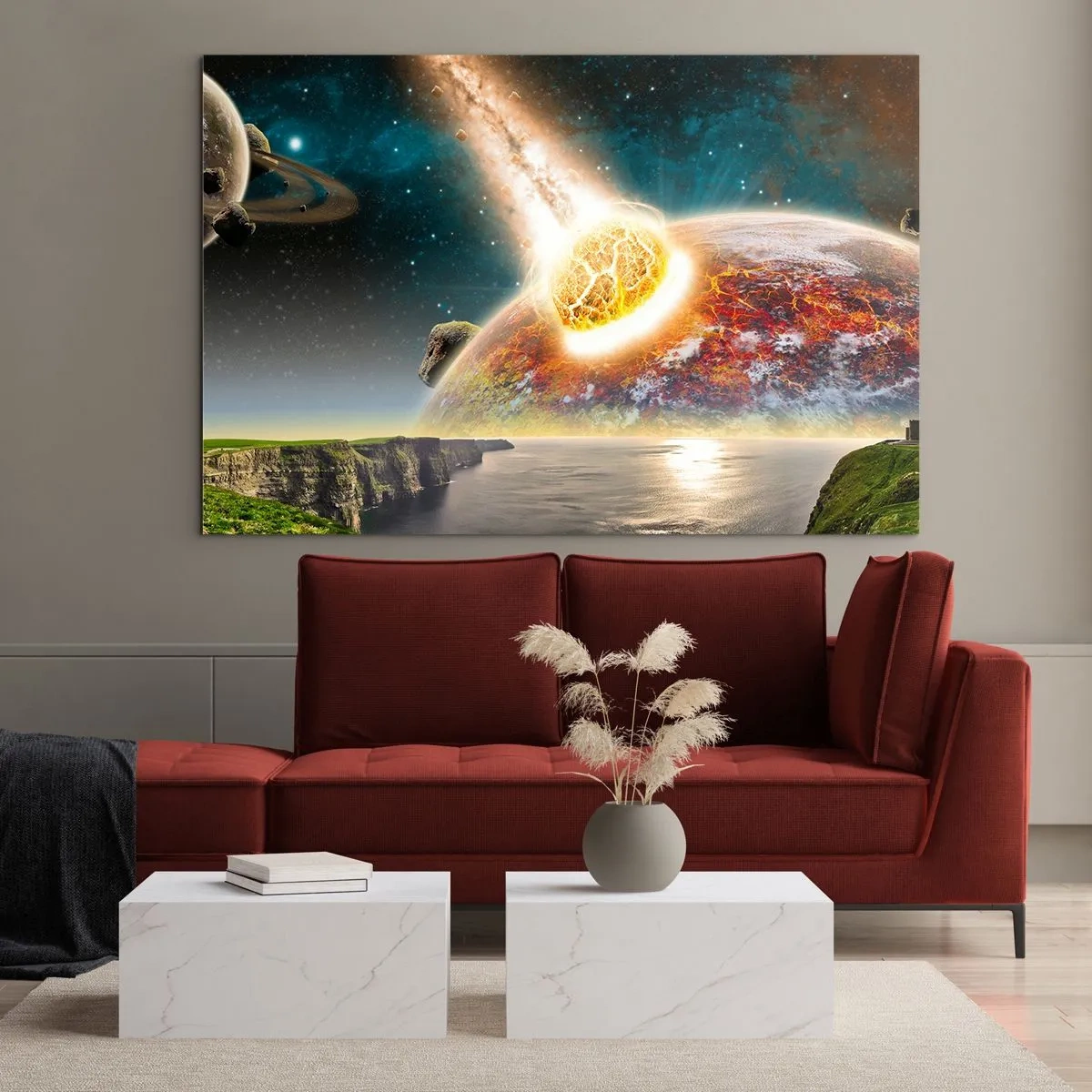 Üveg kép - Kozmikus dráma - 120x80 cm