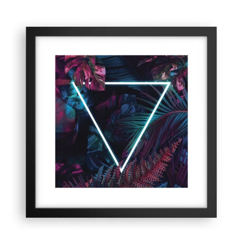 Poszter fehér keretben - Disco stílusú kert - 30x30 cm