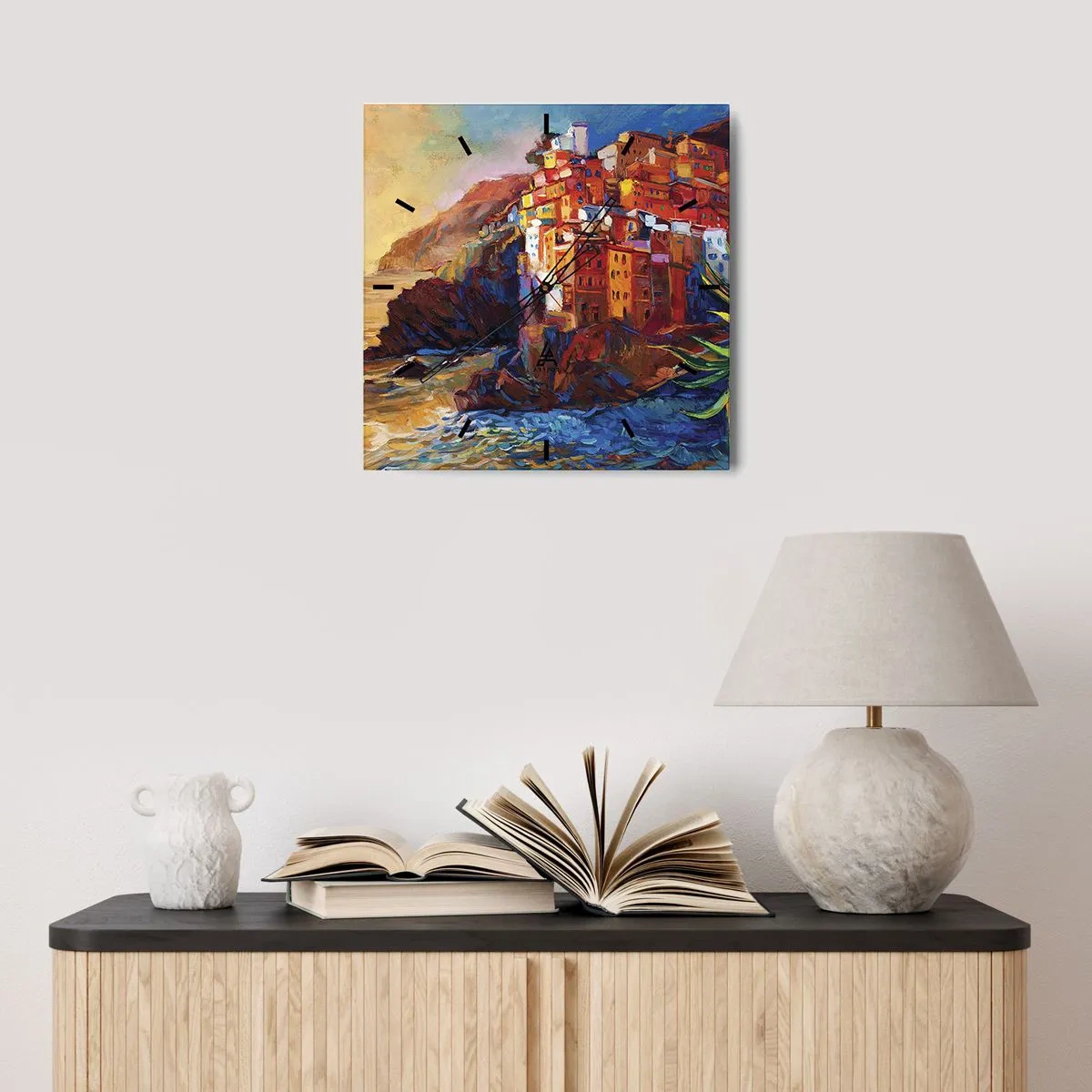 Falióra, Óra - Olasz hangulatok - 30x30 cm