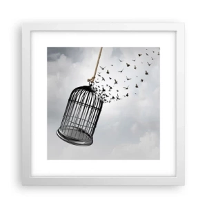 Poszter fekete keretben - Hit... Remény... Szabadság! - 30x30 cm