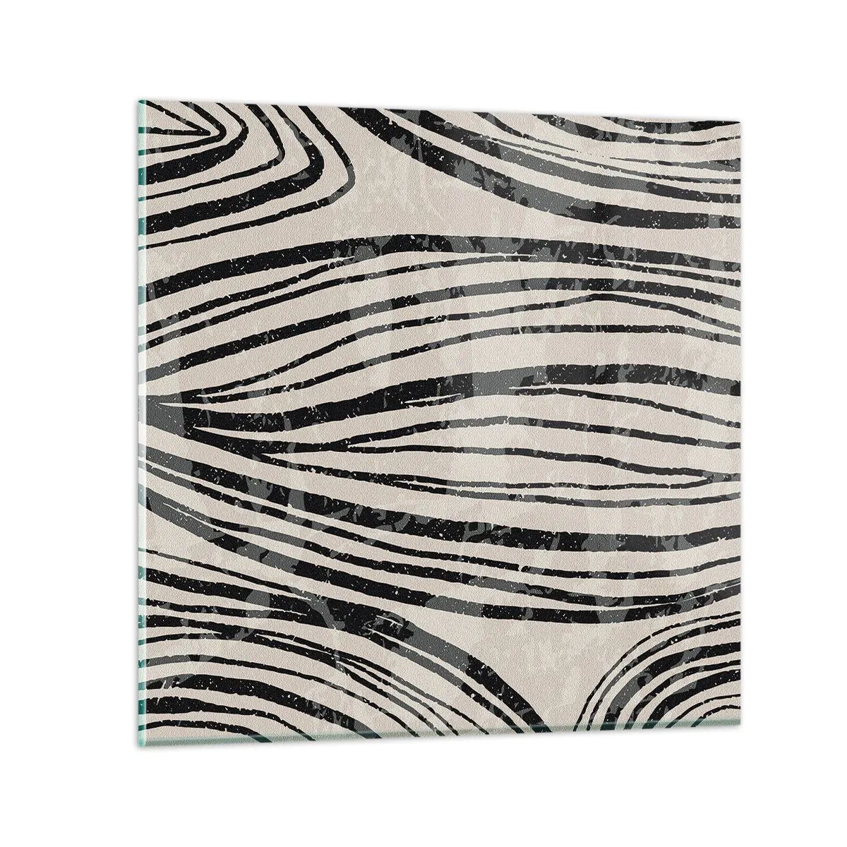 Üveg kép - Vonalak csobbanása - 50x50 cm