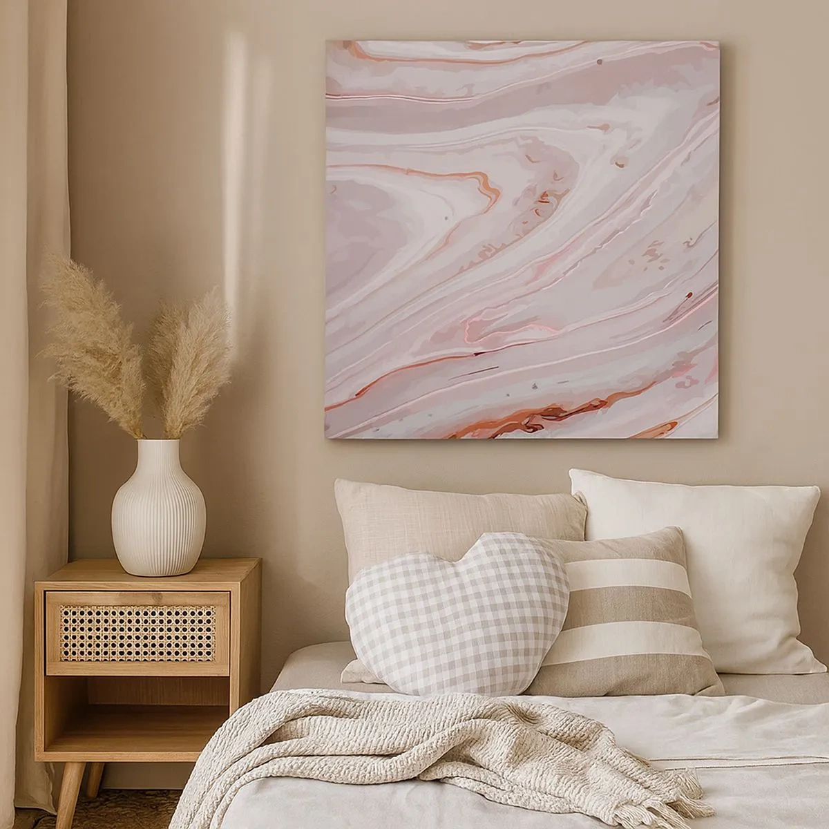 Vászonkép - Rózsaszín a folyadékban - 30x30 cm