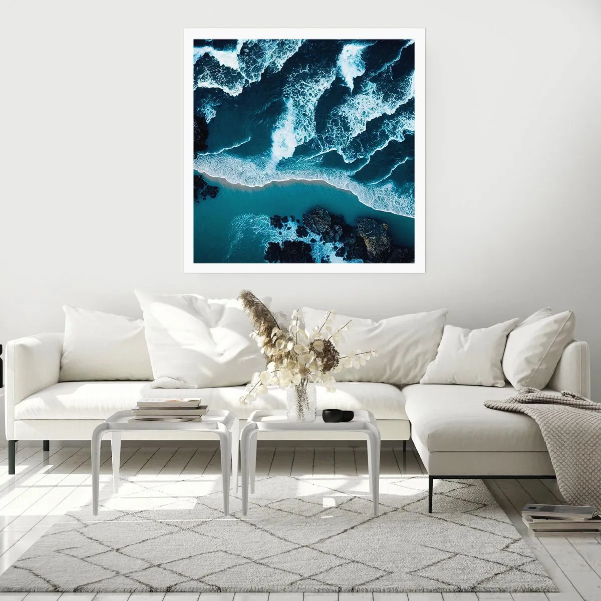 Poszter - Hullámokba burkolózva - 60x60 cm