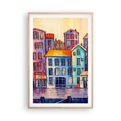 Poszter világos tölgy keretben - Egy város, mint egy tündérmese - 61x91 cm