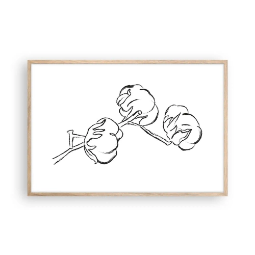 Poszter világos tölgy keretben - Pamut pehely - 91x61 cm