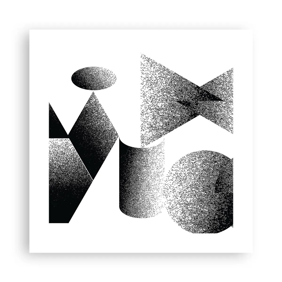 Poszter - Szögek és oválisok - 40x40 cm