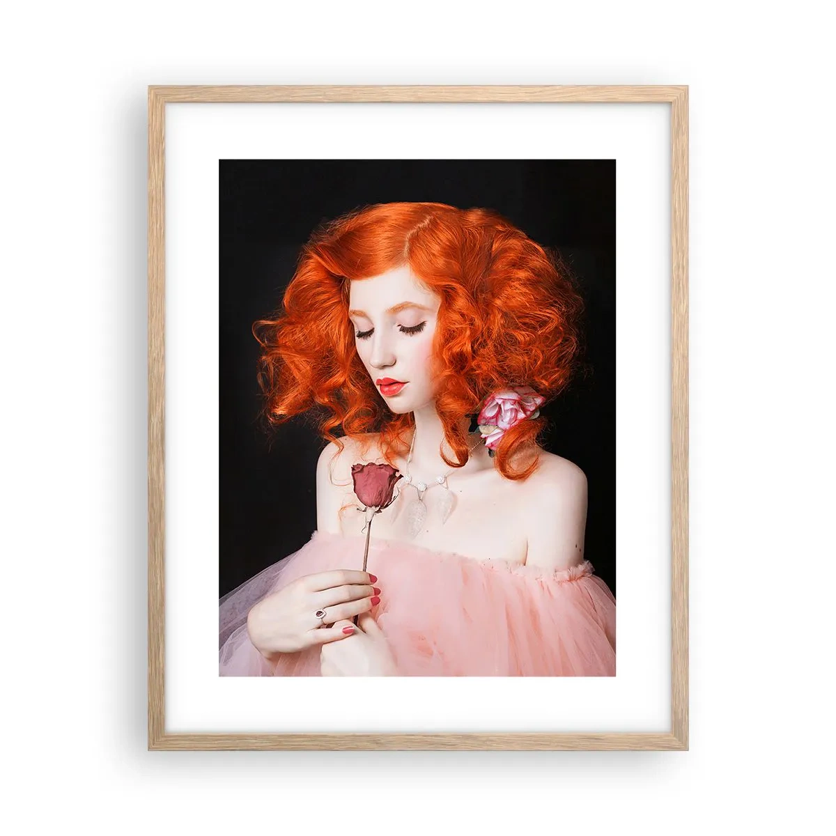 Poszter világos tölgy keretben - Barokk stílusban - 40x50 cm