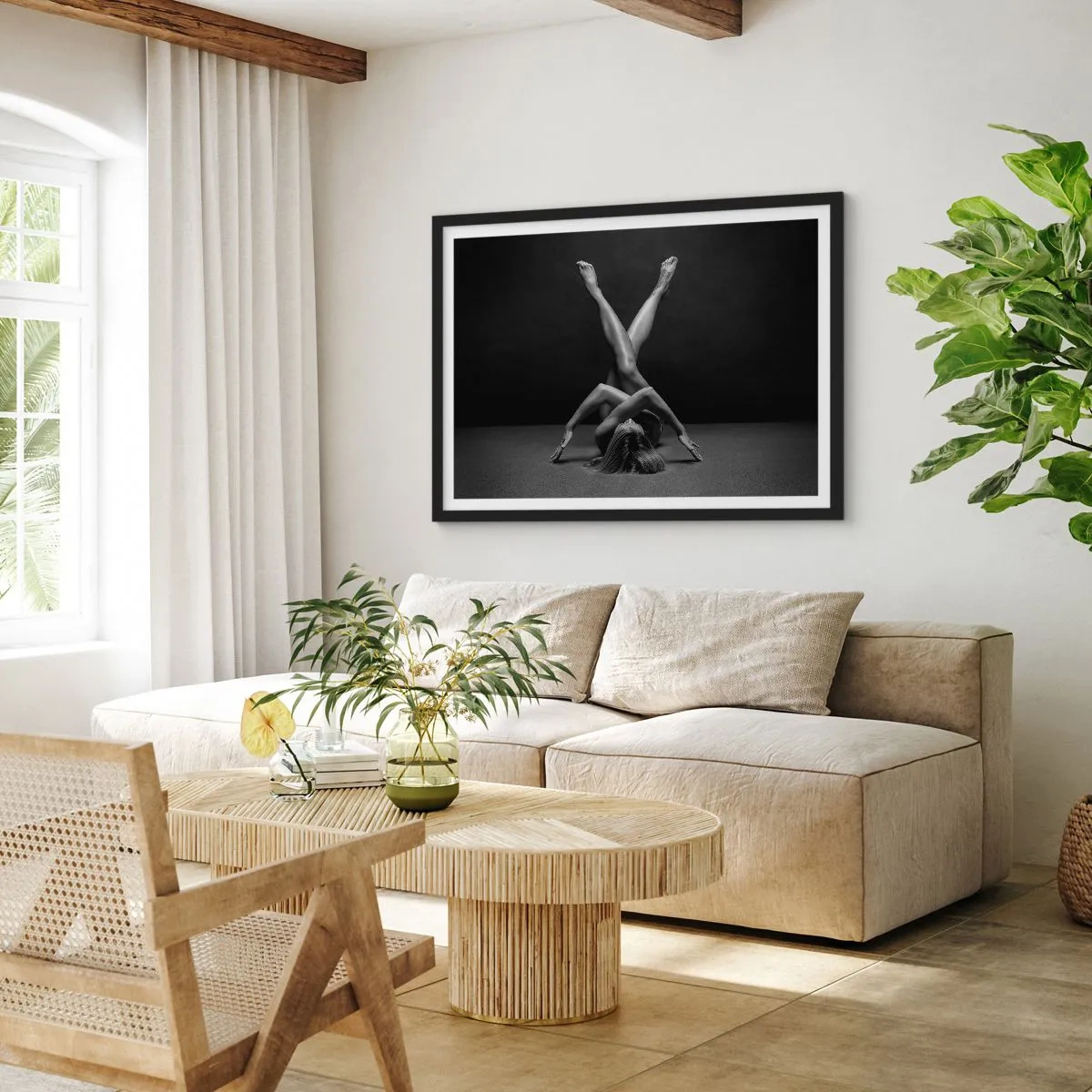 Poszter fehér keretben - A meztelenség geometriája - 40x30 cm