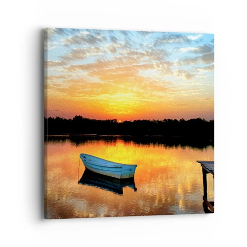 Vászonkép - Nézz, hallgass, meditálj - 40x40 cm