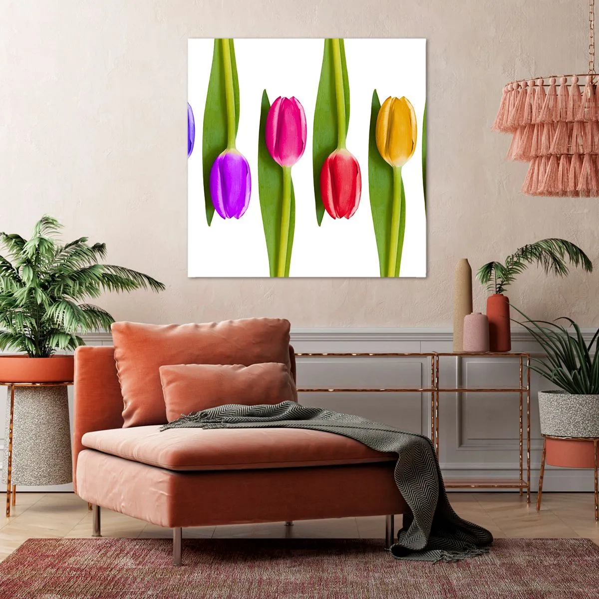 Vászonkép - Szivárvány kompozíció - 60x60 cm