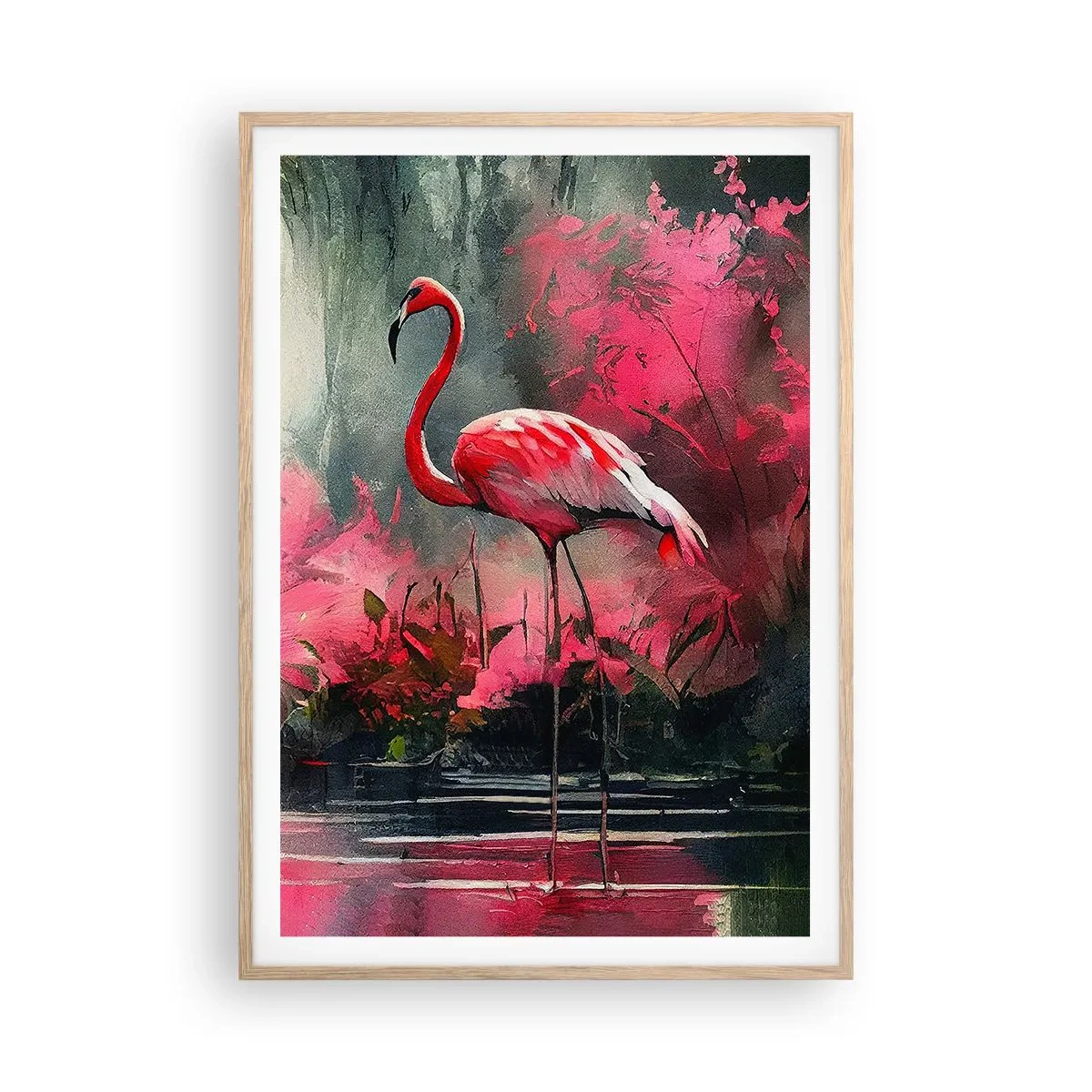 Poszter világos tölgy keretben - Egy lecke a természetes bájról - 70x100 cm