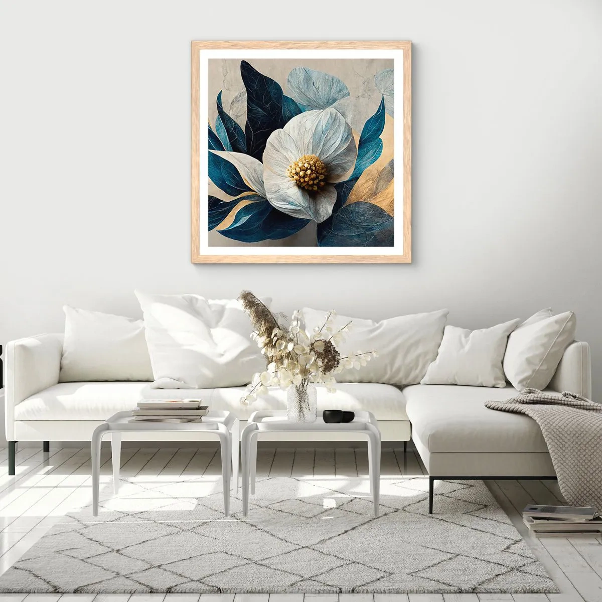 Poszter világos tölgy keretben - Arany szíve van - 60x60 cm