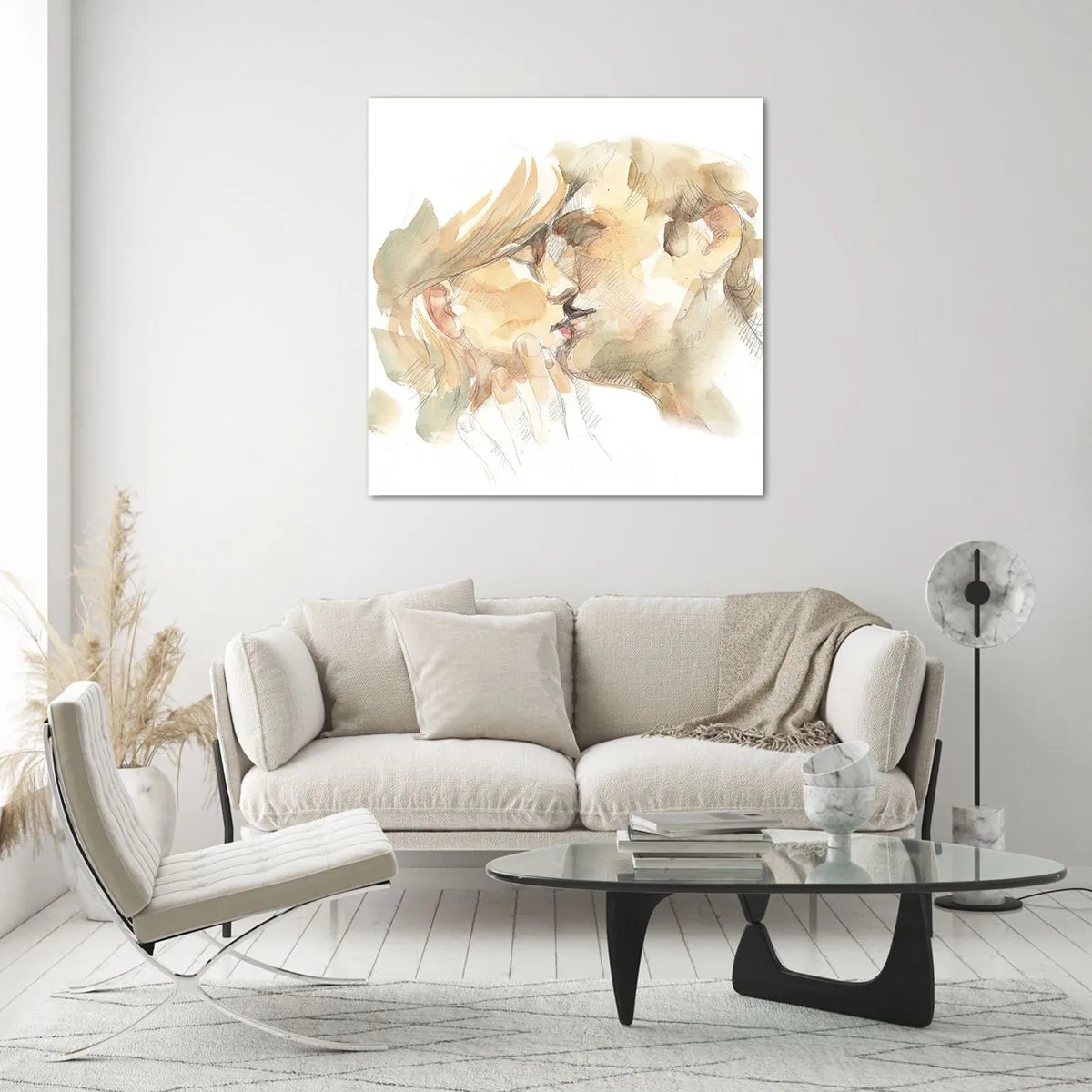 Üveg kép - Meglelt másik fél? - 70x70 cm