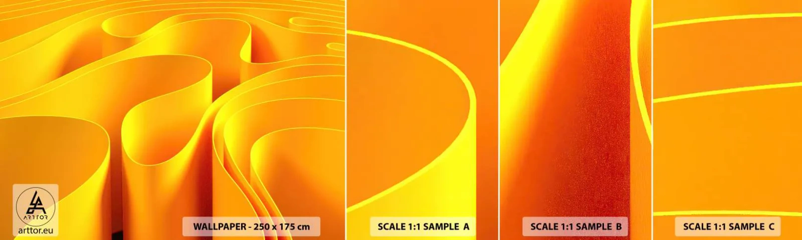 Fotótapéta Minta Standard Eco - Mint a nap hullámai - 3D, Modern, Vonalak - 100x30 cm