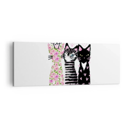 Vászonkép - Volt egyszer három macska - 140x50 cm