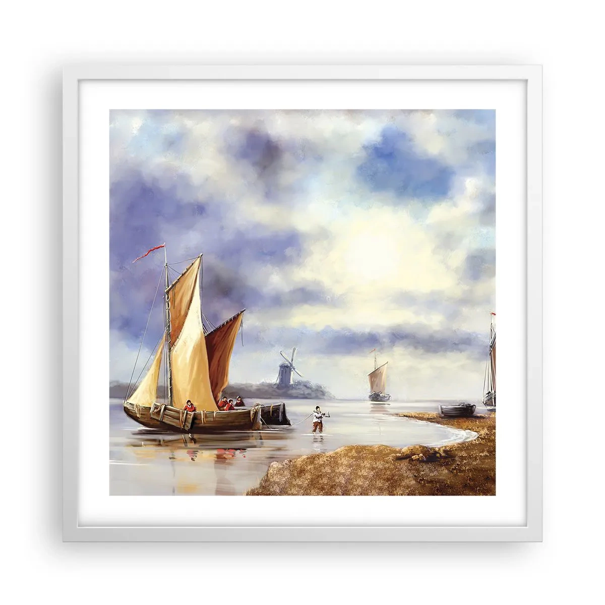 Poszter fekete keretben - A tengerészek visszatérése - 50x50 cm