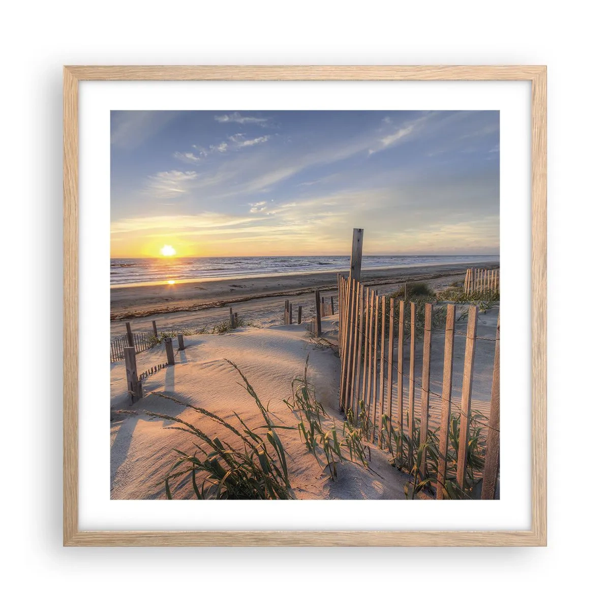 Poszter világos tölgy keretben - A szél ragyogása és árnyéka - 50x50 cm