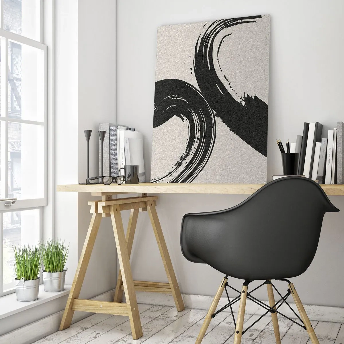 Üveg kép - Söprő és körkörös - 50x70 cm