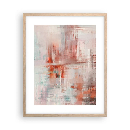 Poszter világos tölgy keretben - Ködös. De rózsaszín - 40x50 cm