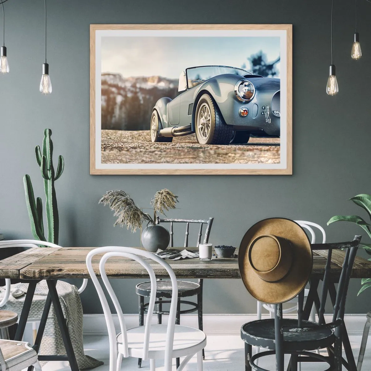 Poszter világos tölgy keretben - Mert a stílus számít - 70x50 cm