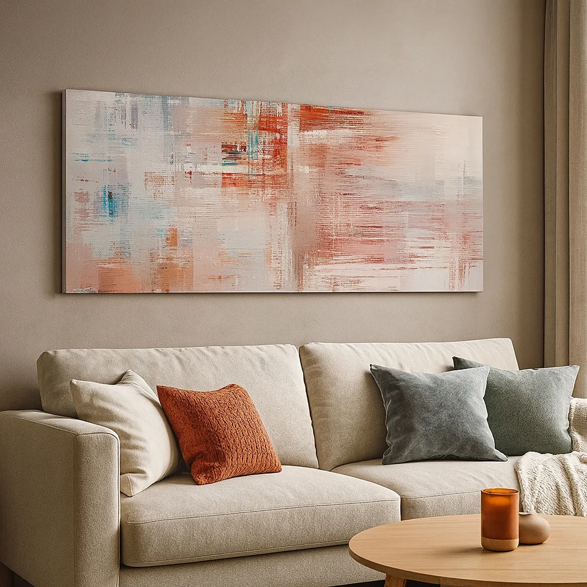 Vászonkép - Ködös. De rózsaszín - 30x30 cm