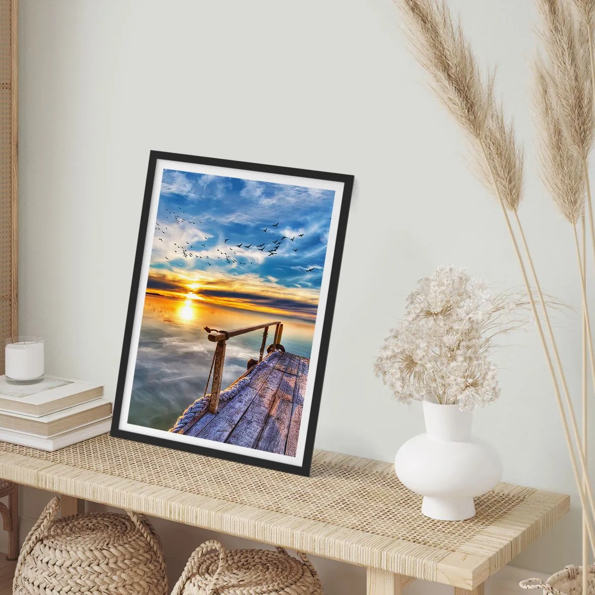 Poszter fehér keretben - Megnyugszik a szél - 30x40 cm