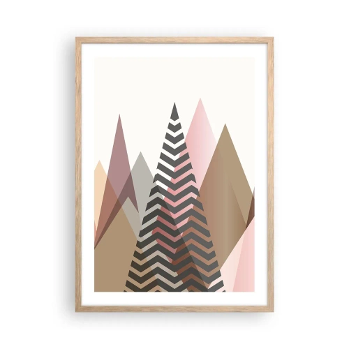 Poszter világos tölgy keretben - Piramis nézet - 50x70 cm