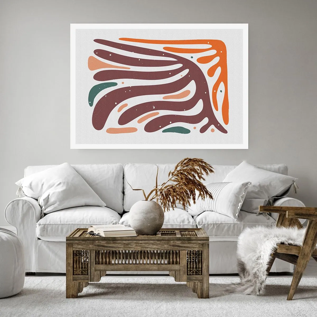 Poszter - Sugárzó organikus kompozíció - 91x61 cm