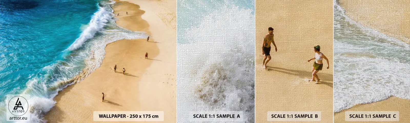 Fotótapéta Minta Premium Canvas - Aztán a nap, a tengerpart... - Strand, Óceán partján, Tenger - 100x30 cm