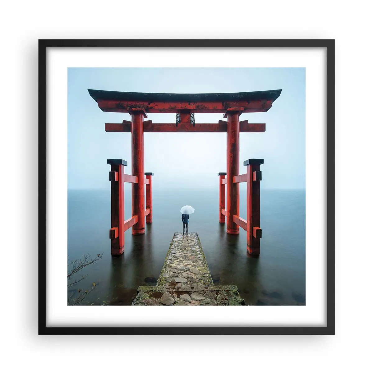 Poszter fehér keretben - Japán álmodozás - 50x50 cm