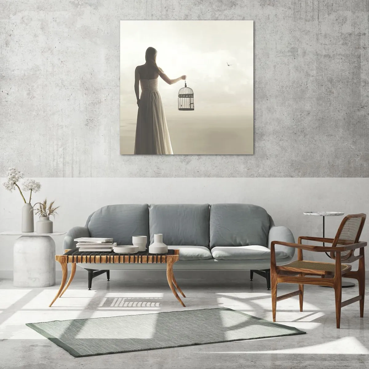 Üveg kép - Légy szabad - 30x30 cm